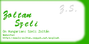 zoltan szeli business card
